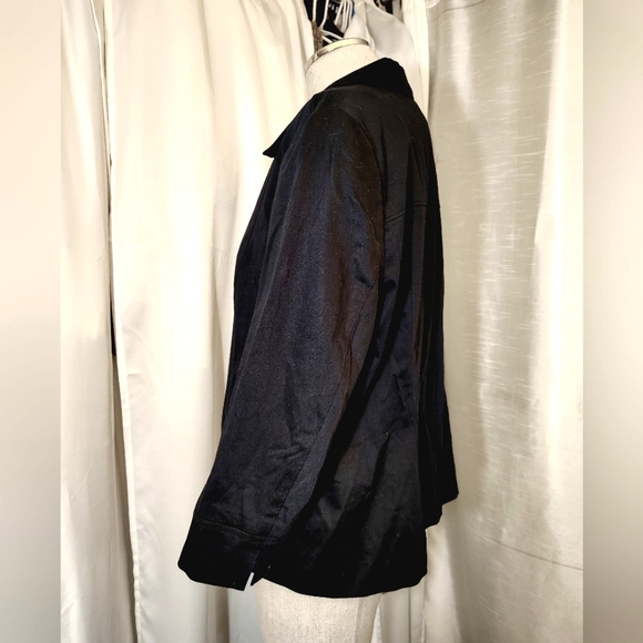 Norton McNaughton Jacket, Women, Black Zip Up, Collar, 3/4 sleeves, Zip Pckts,12 - Picture 3 of 11